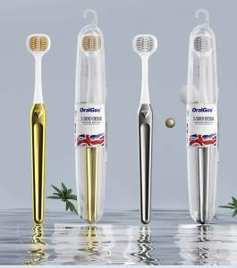 Pack of 2 Oralgos (United Kingdom) Three-Sided Toothbrush