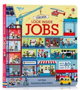 หนังสืออ่านภาษาอังกฤษ lift the flap look inside Jobs หนังสืออ่านภาษาอังกฤษแบบมีหน้าต่างเปิดปิด