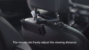 LISEN Tablet Holder For Car Road Trip iPad Holder For Car Backseat Car Tablet Holder For Tablet Phones And More 4.7-12.9 Inch Devices Headrest Column Width 1.6-6.9 Inch