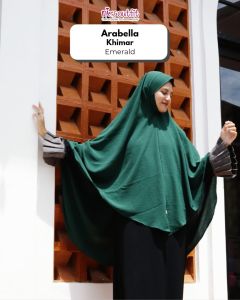 [New Arrival] Nies Outfit - ARABELLA Khimar Pet Crinckle Airflow Premium Lembut Mewah Menutup Dagu Free Niqab