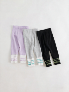 Marc&Janie | Color Block Lettered Stretchy Athletic Leggings for Girls Autumn