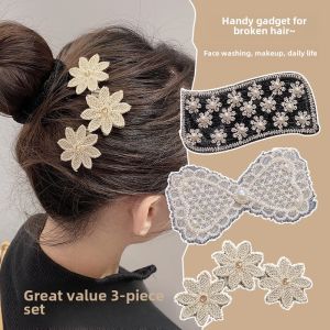 K-style Hair Stick Bang Sticker Stickers Hair Patch Headdress Lace Large Velcro Hair Sticker Adult Broken Hair Sticker