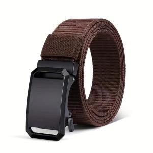 Automatic Buckle Belt Canvas Tactical Workwear Casual Outdoor Military Training Pants Belt For Men 2026 New