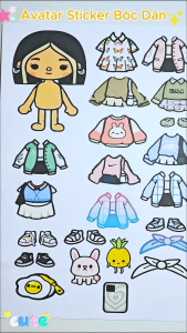 (43B)Bộ Avatar Sticker đồ chơi bóc dán đồ chơi sáng tạo diy giúp bé phát triển trí tuệ toàn diện