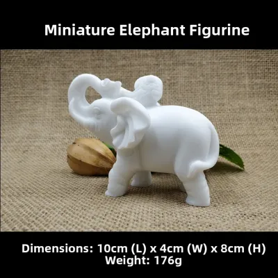 Water Absorbent Imitation White Marble Elephant Statue