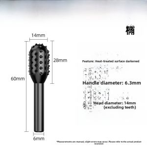 Blue Triumph Woodworking Rotating File Hardwood Slotting Hole Expansion Alloy Carving Wood Polishing Drill Bit Special Purpose