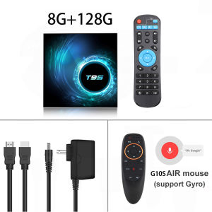 T95 Android 16 TV Box Allwinner H616 8GB RAM 128GB ROM 8K HD Smart Media Player WiFi Set Top Box Remote Control Home Streaming