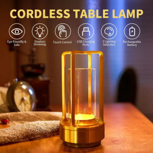 Touch Night Lamp 3 Modes Dimming Bedroom Bedside Lamp USB Charging Night Light Ambient Light Soft Light Table Lamp For Kids Gift