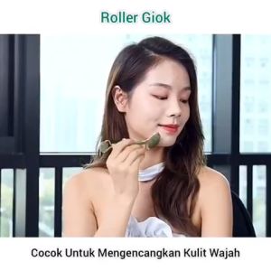 Bayar Di Tempat - Face Roller Pemijat Wajah / Roller Facial Massage / Batu Giok Kesehatan