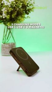 Robot RT15 Powerbank Magnetic Wireless 10000mAh Fast Charging Flight Safe 1 Year Warranty Power Bank