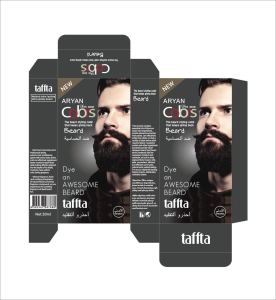 30ml Taffta Men Beard Dye Cream Fast Color 100% Natural Dye Wax Black Beard Tint Cream with 1 Pair of Disposable Gloves