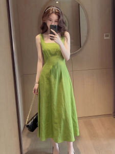 YIKEMAI | French Minimalist Style Sleeveless Waist-Cinching Slimming Dress for Women Large Size