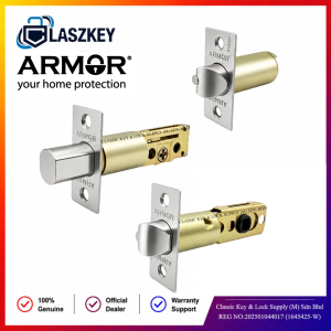 Armor Heavy Duty Cylindrical Door Lock Latch Tongue Backset 60 - 70MM SUS304 STAINLESS STEEL