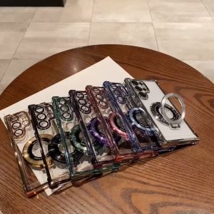 💕จัดส่งทันที💕เคสศัพท์มือถือเหมาะสำหรับ Samsung S24โน้ตพิเศษ20 S24บวก S23 S22 S22มากบวก S23 FE ขาตั้งแม่เหล็ก เคสป้องกันศูนย์กลาง