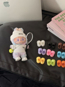 Stable Non-Slip Labubu Shoes 17cm Colorful Vinyl Boots DIY Pull String Toys for Trendy Dolls Standing up Design