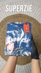 Kaos anak laki laki Lengan pendek motif kendaraan motor classic 01 MOTOR warna denim bahan adem