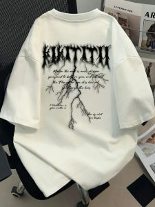 Áo Thun Cotton Nguyên Chất Cổ Tròn in Họa Tiết Sọc Mùa Hè Rộng Rãi Cho Nam Tay Ngắn Thường Ngày Thoải Mái Thoáng Khí