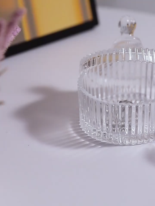 Glass Storage Jar With Lid Candy Sugar Bowl Snack Crystal Container Home Decor Bekas Kaca Party