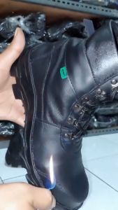 Sepatu Boots Pria Kickers zippers resleting Kulit 100% sepatu safety semi boots low/tali pria boot savety but septi sevti bot septy bots sefty pdh pdl satpam kerja Casual Proyek Kerja Lapangan