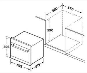 Lò nướng âm tủ GrandX GX75V9 và GX75V8 dung tích lớn thiết kế kính đen sang trọng lắp âm đồng bộ