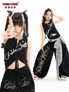 PANDA STORM | Kids Dance Outfit Performance Crop Top & Leggings Summer