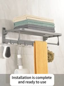 Bathroom Organizer Rack Towel Rack Corner Shelf Tissue Holder Bathroom Soap Rack Shampoo Holder
