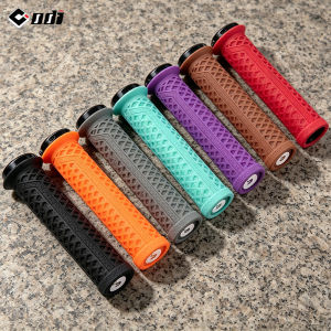 Odi | ODI MTB Grips Silicone Shock-Absorbing Bike Handlebar Cover Lock on Non Slip Bicycle Handles Cuff for BMX Folding Bike Grip Part