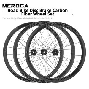 MEROCA | Carbon Fiber 700C Disc Brake Road Bike Wheelset 120mm