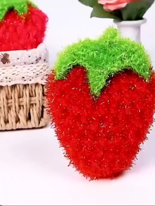 Strawberry Cleaning Cloth Rag Kitchen Fruit Dish Cleaning Brush Dishwashing Brush Pot Pan Sponge Scouring Pads
