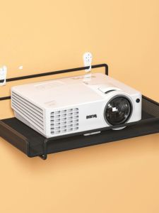 ชั้นวางโปรเจคเตอร์ชั้นวางหัวเตียงแบบแขวนผนังชั้นวางของติดผนังแบบไม่เจาะรูสำหรับห้องนอนใช้ในบ้านชั้นแขวนผนัง