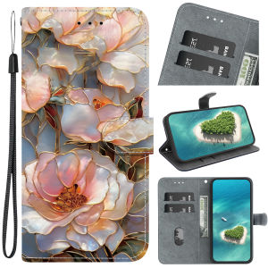 Ốp Điện Thoại Da Cho Samsung Galaxy A Series Có Khe Đựng Thẻ Nắp Gập Từ Tính Thiết Kế Cổ Điển Chống Xước Dành Cho A07 A06 A05 A05S A04E A6 A7 A8 A9 2018 A3 A5 2017 A2 A03 A04