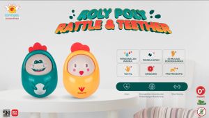 IQ Angel Roly Poly Rattle & Teether / Mainan Rattle / Mainan Gigitan / Mainan Gigitan Bayi