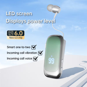Tai nghe bluetooth loại kẹp cổ áo kỹ thuật số cho các cuộc gọi đến rung báo cáo số cáp nối một thành hai số cuối cùng rút phích cắm chống rơi đi xe đạp