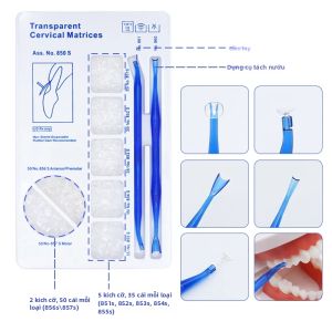 275 Chiếc Băng Ma Trận Nha Khoa Màu Xanh Trong Suốt Ma Trận Cổ Tử Cung Dùng Cho Vật Liệu Trám Composite Dụng Cụ Nha Khoa Nha Chu