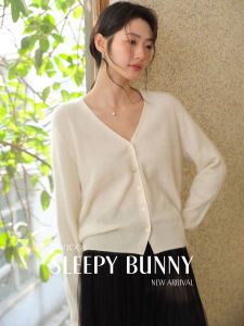 V-neck Lambswool Loose-Fit Cardigan