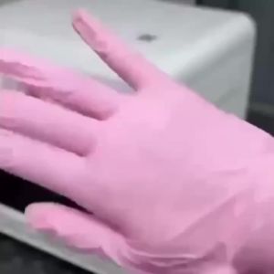 Găng Tay Nitrile Màu Hồng Dùng Một Lần Không Chứa Cao Su Để Vệ Sinh Gia Đình Thẩm Mỹ Viện Sử Dụng Nhà Bếp 20/50/100 Chiếc Găng Tay Mỏng Không Bột