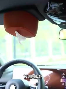 Silicone Car Tissue Holder Hanging Storage Box