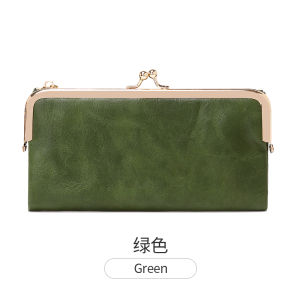 Solid Color Multi Functional Long Wallet Vintage Clutch Coin Purse Womens Card Holder Zipper Wallet