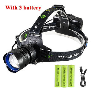 900000000LM Strong Light LED Headlight 800W Most Powerful Long Range Head Flashlight USB Rechargeable Fishing Head LED Light