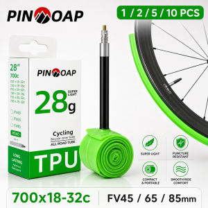 PINMOAP Road Bicycle Inner Tube Ultra Light TPU FV45/65/85mm 700x18-32c Inner Tube Replacement Parts Fit Lightweight Riding