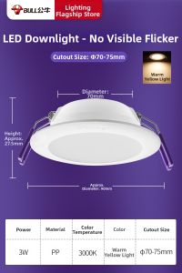 Bull | Recessed Ceiling Light 75mm