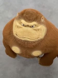 1Pcs Rubber Brown Gorilla Stretchable Squishy Monkey Stress Relief Toy for Children and Adults