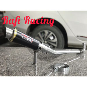 KNALPOT RACING PROLINER hitam crom. BEBEK MOTOR SUPRA JUPITER Z SMASH SHOGUN VEGA