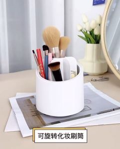 กล่องใส่หมุนได้ 360 องศา กล่องกล่องเก็บแปรงแต่งหน้า ปากกา ดินสอ