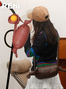 กระเป๋าสะพายข้างหนังแพทช์ตกแต่งสีสันสดใส REhi กระเป๋าสะพายไหล่ข้างเดียวสำหรับผู้หญิง กระเป๋าสะพายข้างแบบลำลอง