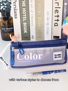 sn.098 1pcs New Klein Pencil Case High Value Large Capacity Pencil Bag