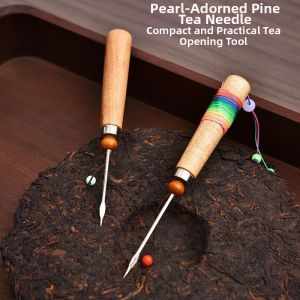 TILAIEN | Colorful Rope Wooden Handle Tea Pin Puer Tea Breaker Accessory