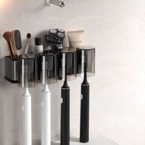 JOMOO | Wall-Mounted Drill-Free Toothbrush Holder for Manual and Electric Brushes