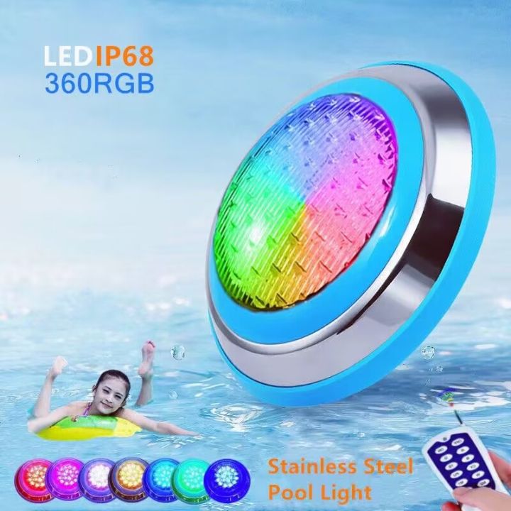 Swimming pool light IP68 AC12V LED Stainless Steel Underwater Lights ...