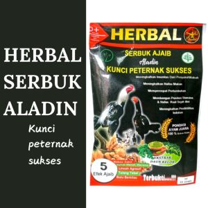 ALADIN HERBAL SERBUK 35 GRAM (SASET) - meningkatkan nafsu makan pertumbuhan ayam